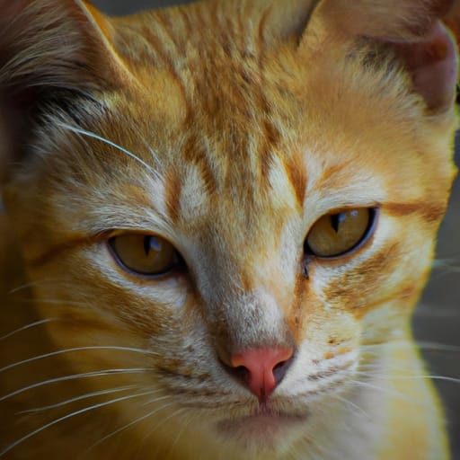 Hyperrealistic Cat Portrait, DSLR Photography