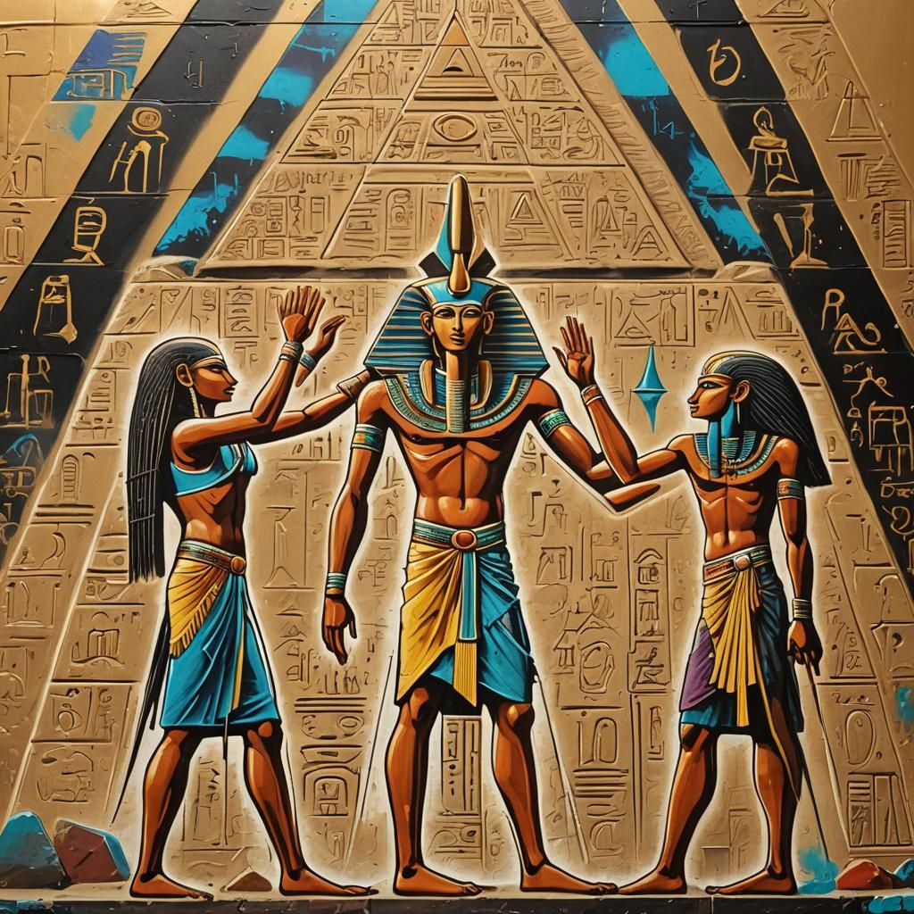 Thoth's Energetic Pyramid: Egyptian Graffiti Art