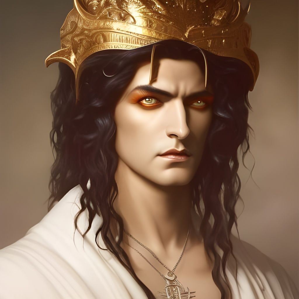Erebus, God of Darkness: Digital Art Portrait