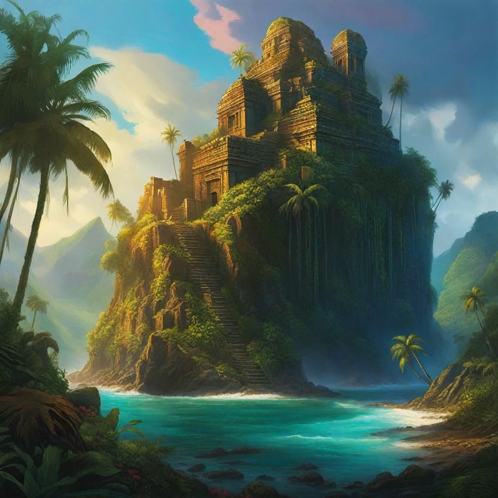 Sinister Lost City Island by Greg Rutkowski