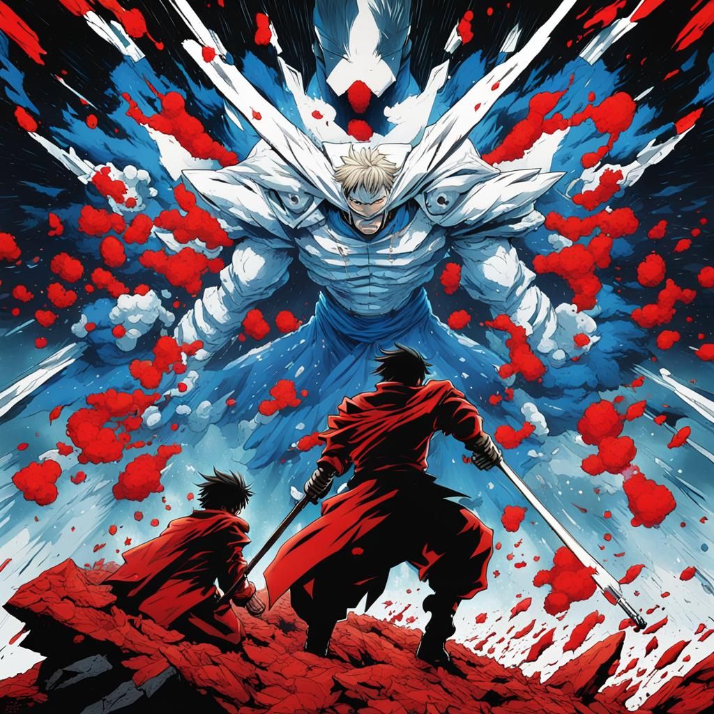 Shonen Manga Cover: Androgynous Hero in Existential Crisis