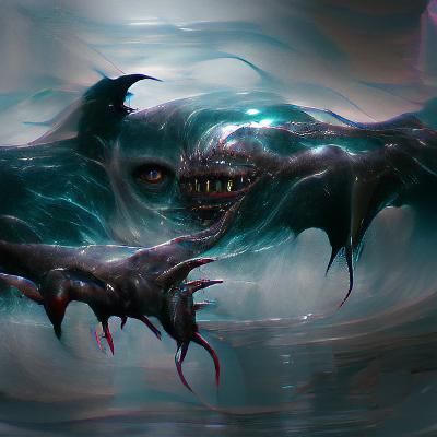Sinister Leviathan in Dark Fantasy Style