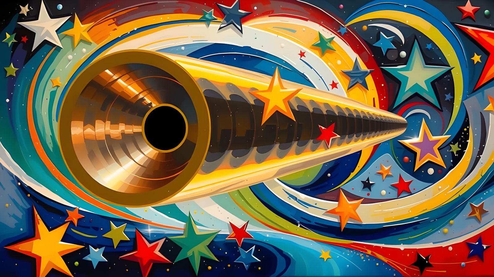 Surreal Mirror Vortex in Iridescent Colors