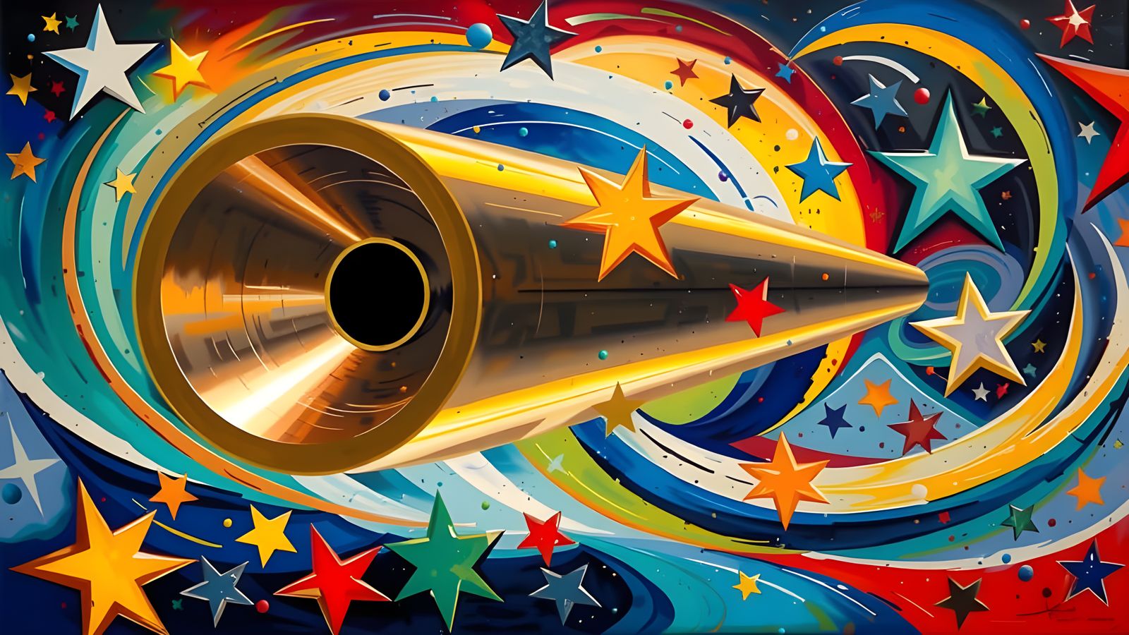 Stunning Metallic Vortex in Deep Space