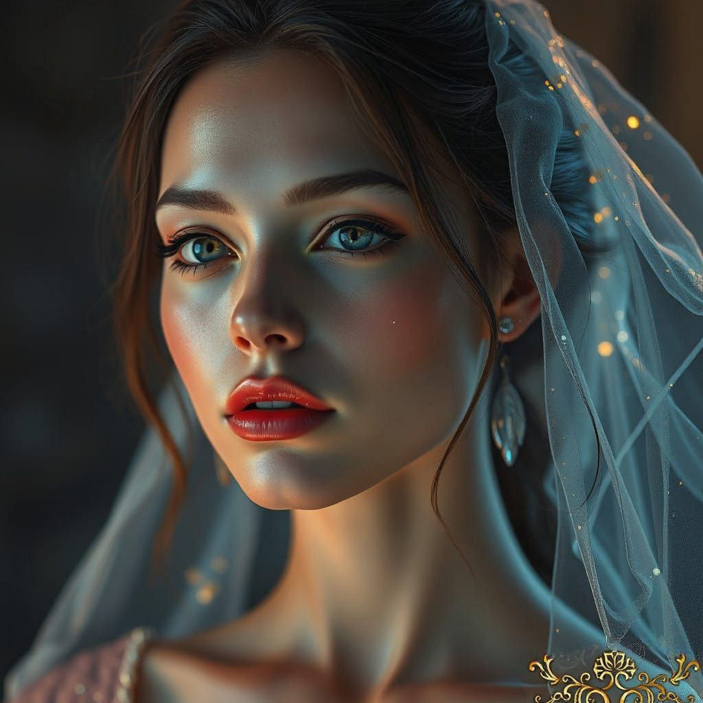 A Radiant Goddess in Ethereal Aura