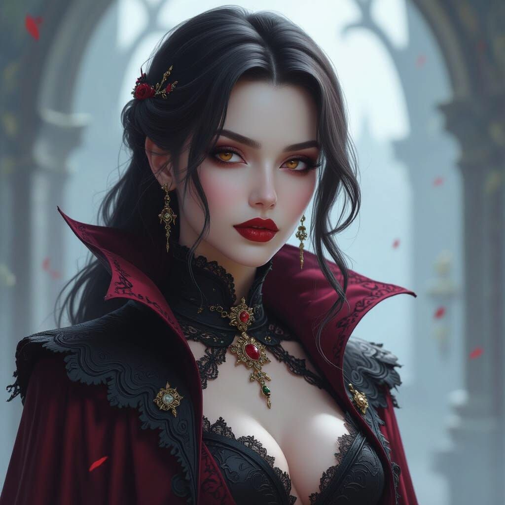 Fantastical Vampire Concept Art in Matte Painting Style