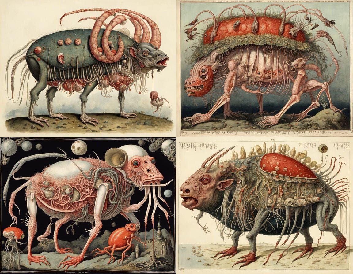 Surreal Spanish Homunculus Dissects Blubber Anatomy in Nocti...