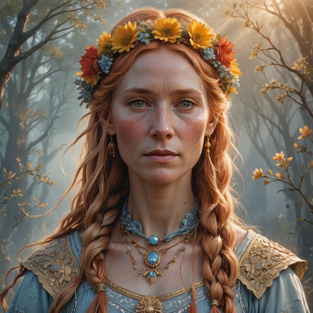 Scandinavian Woman Portrait in Hyper-Realistic Style