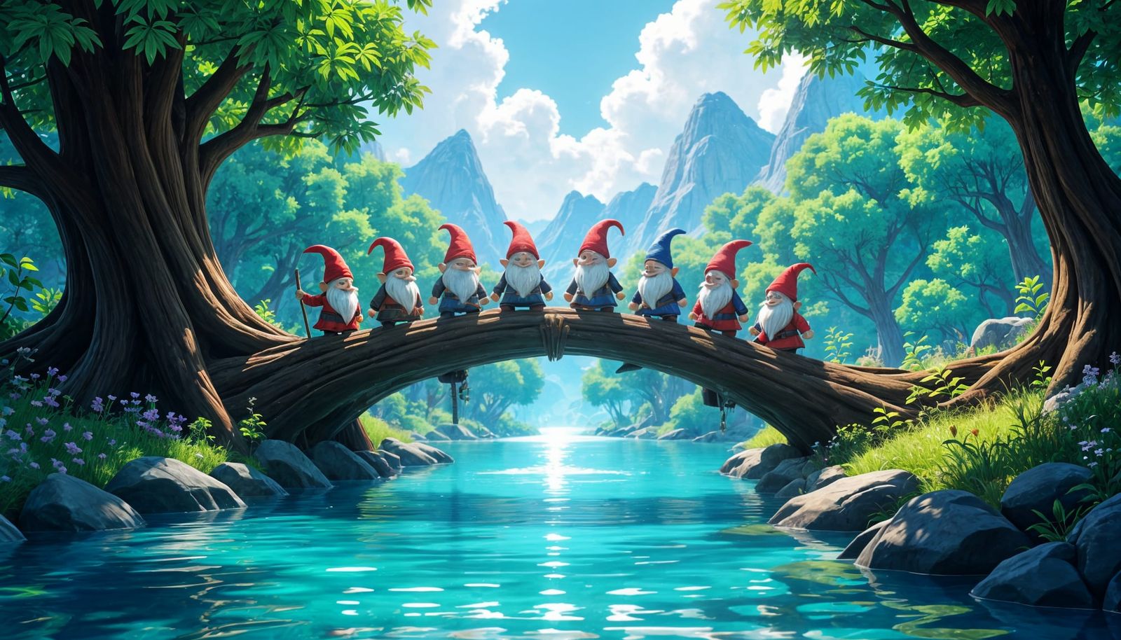 Gnome Bridge: A Fantastical River Crossing