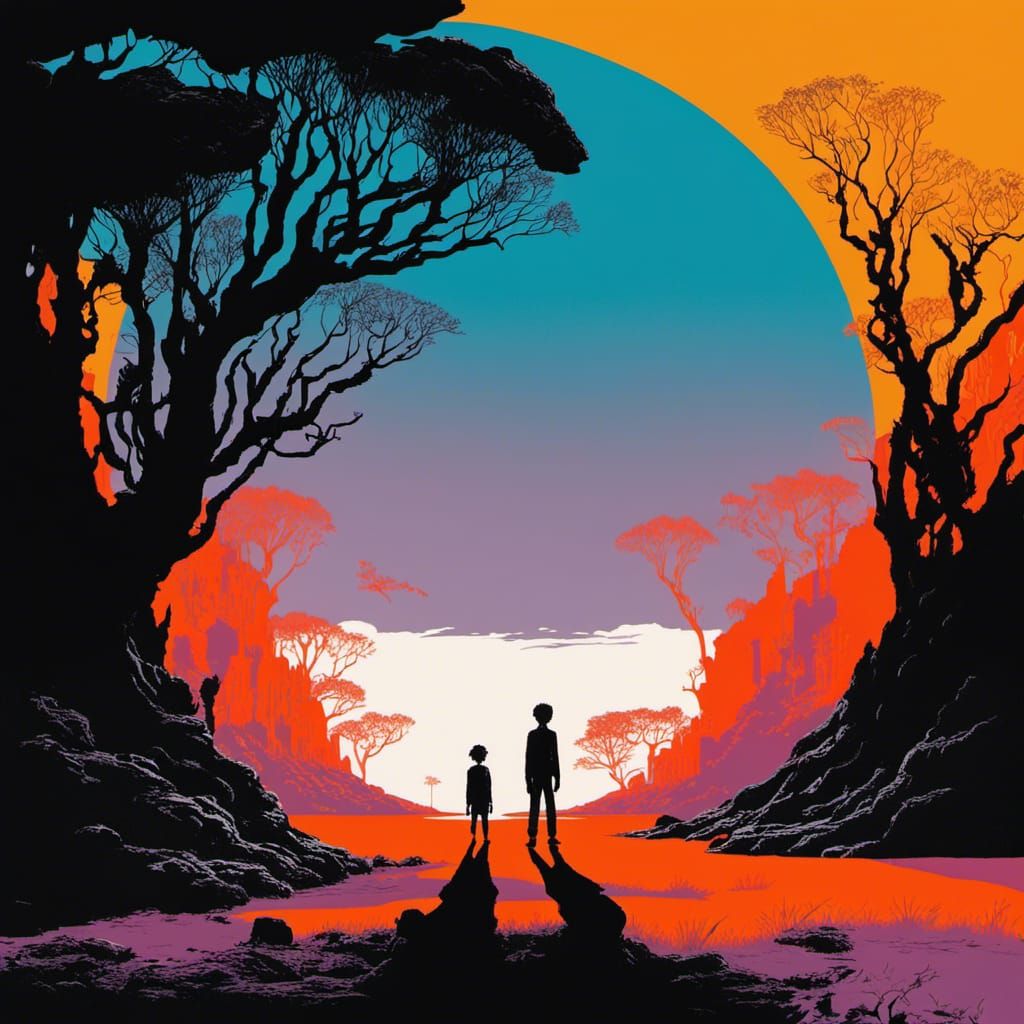 Artax in the Swamps of Sadness: Minimalist Silhouette