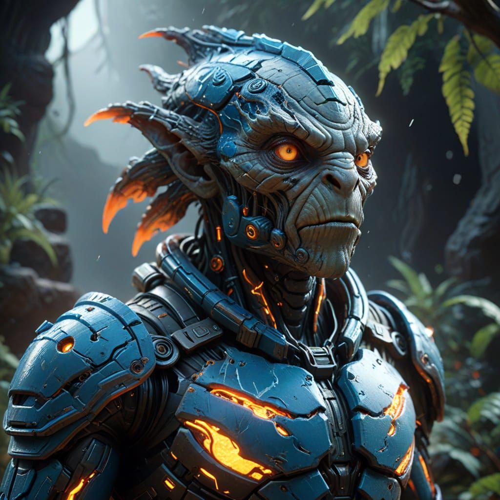 Mystical Smurk in Ethereal Environments, Cyberpunk Style