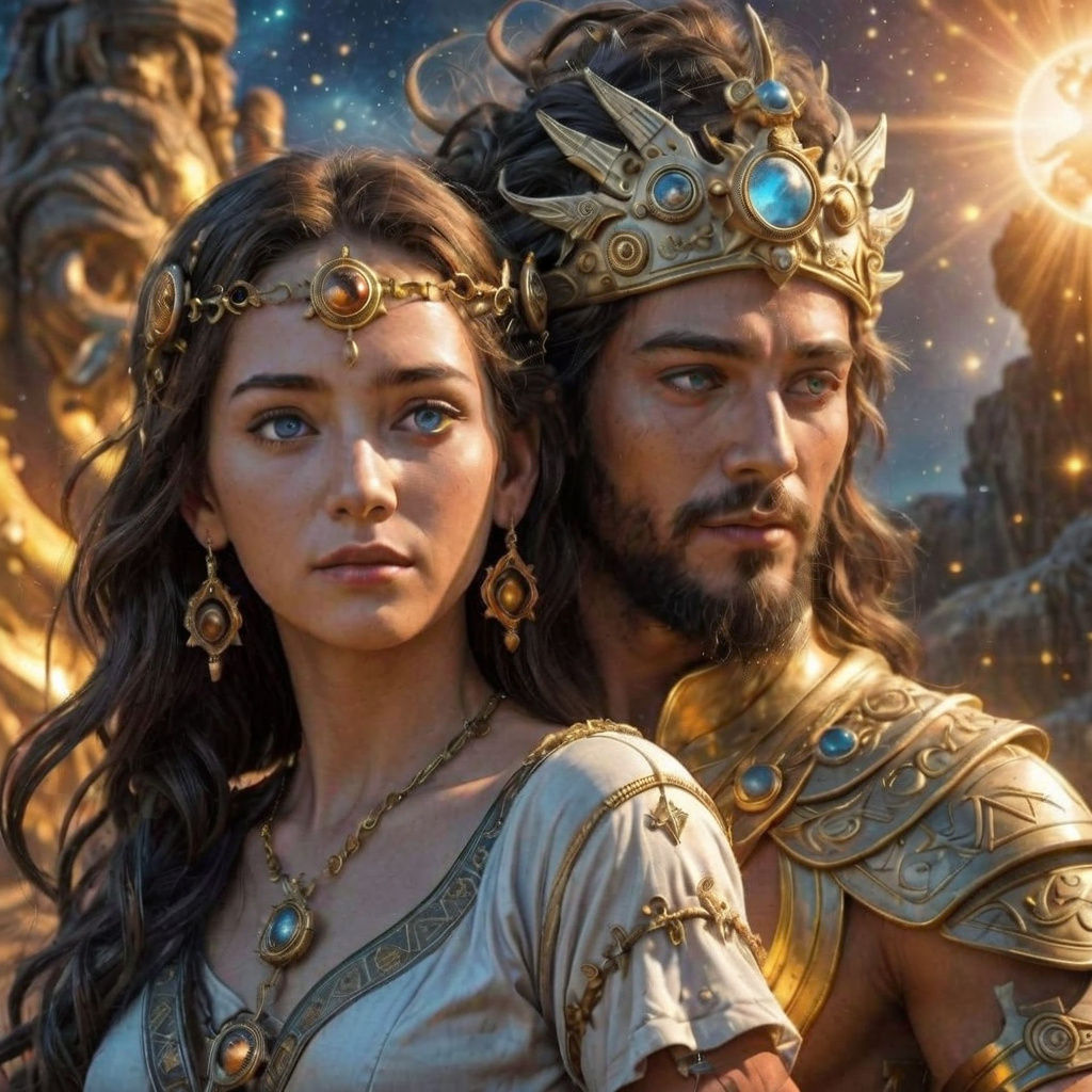 Mythological Lovers in Steampunk Cybernetic Setting