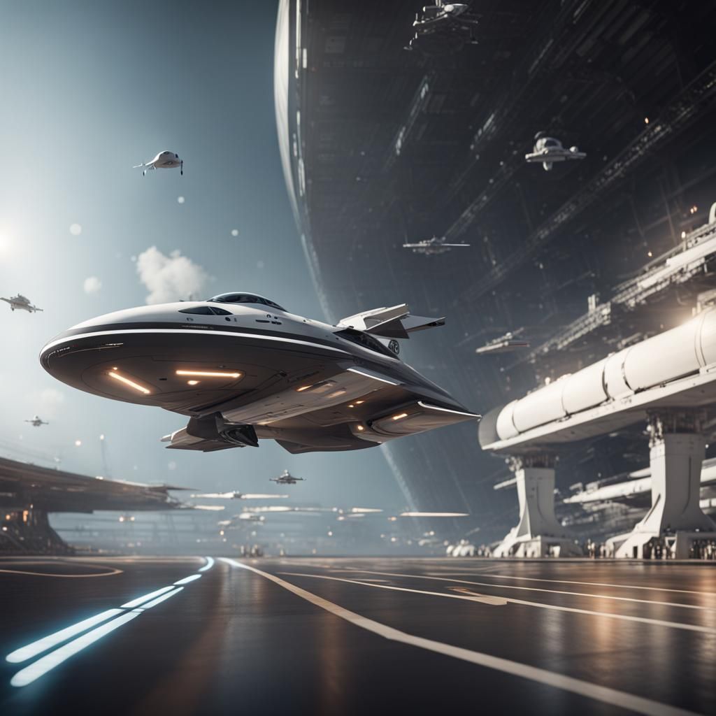 "AMV Dexter, you are clear to land. Please proceed to docking port 43."