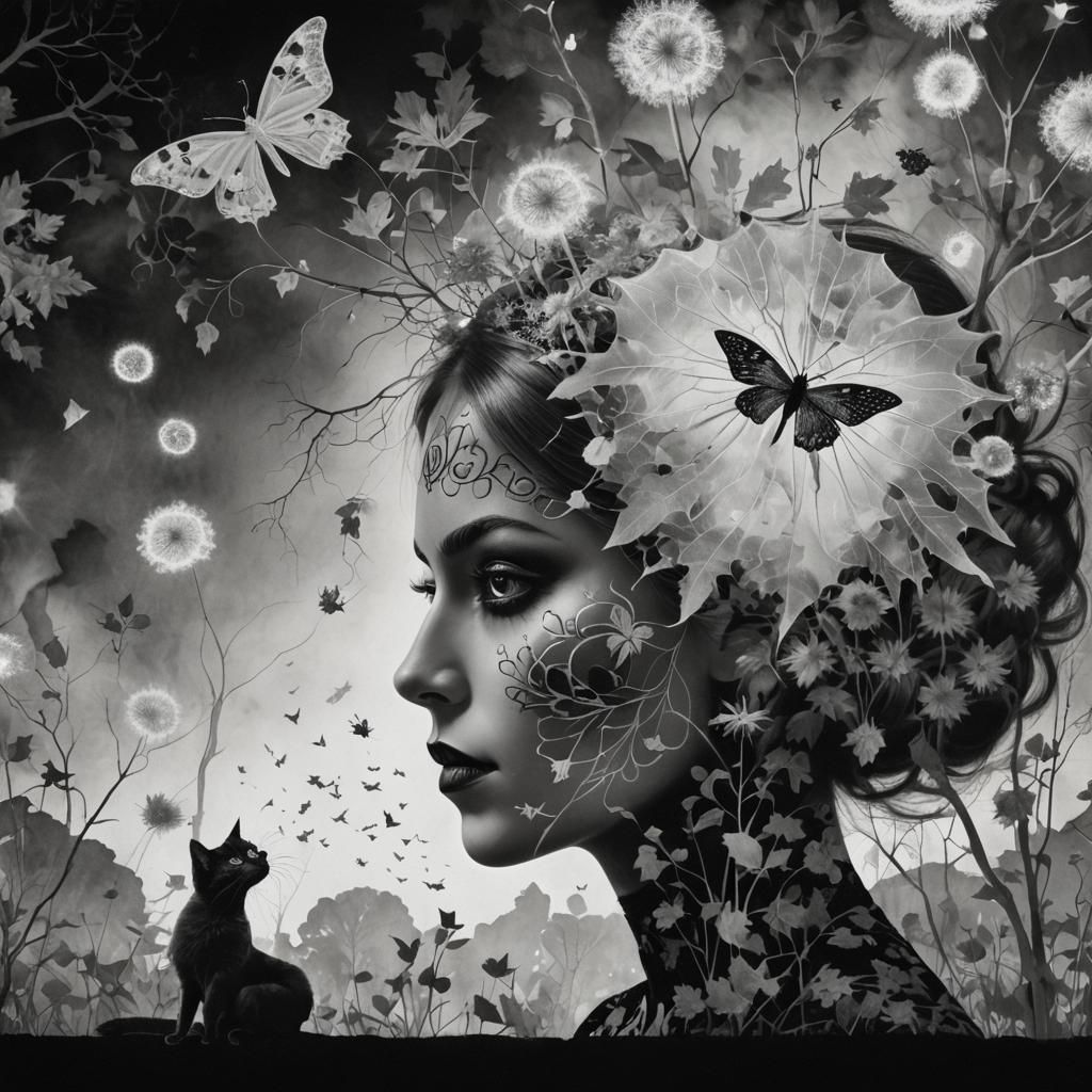 surreal autumn  ,  ghostly Halloween , highly  detailed  dra...