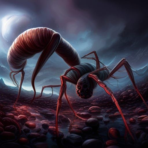 Lovecraftian Spider-Man Horror Concept Art