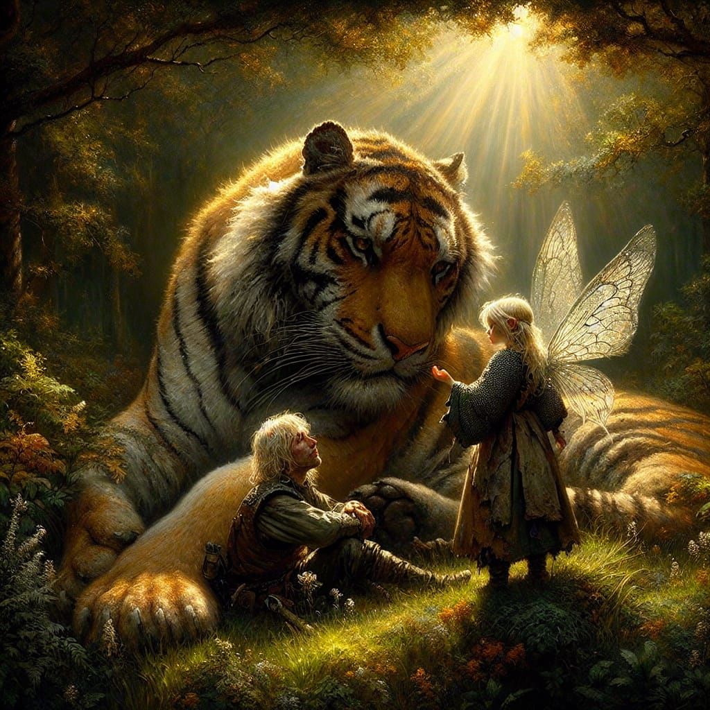 Majestic Tiger Receives Compassionate Care in Tenebrism Oil ...