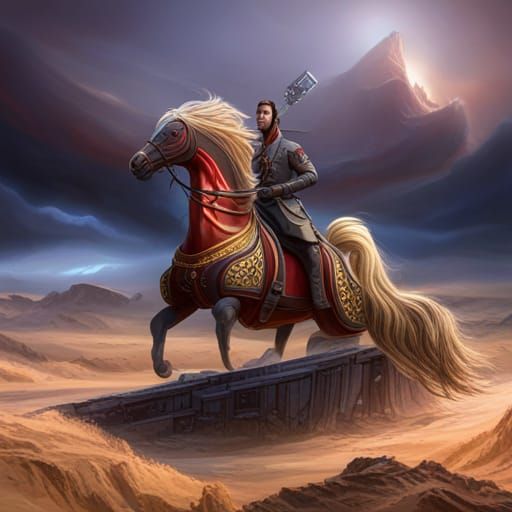 chollima, symbol of north korea, winged horse