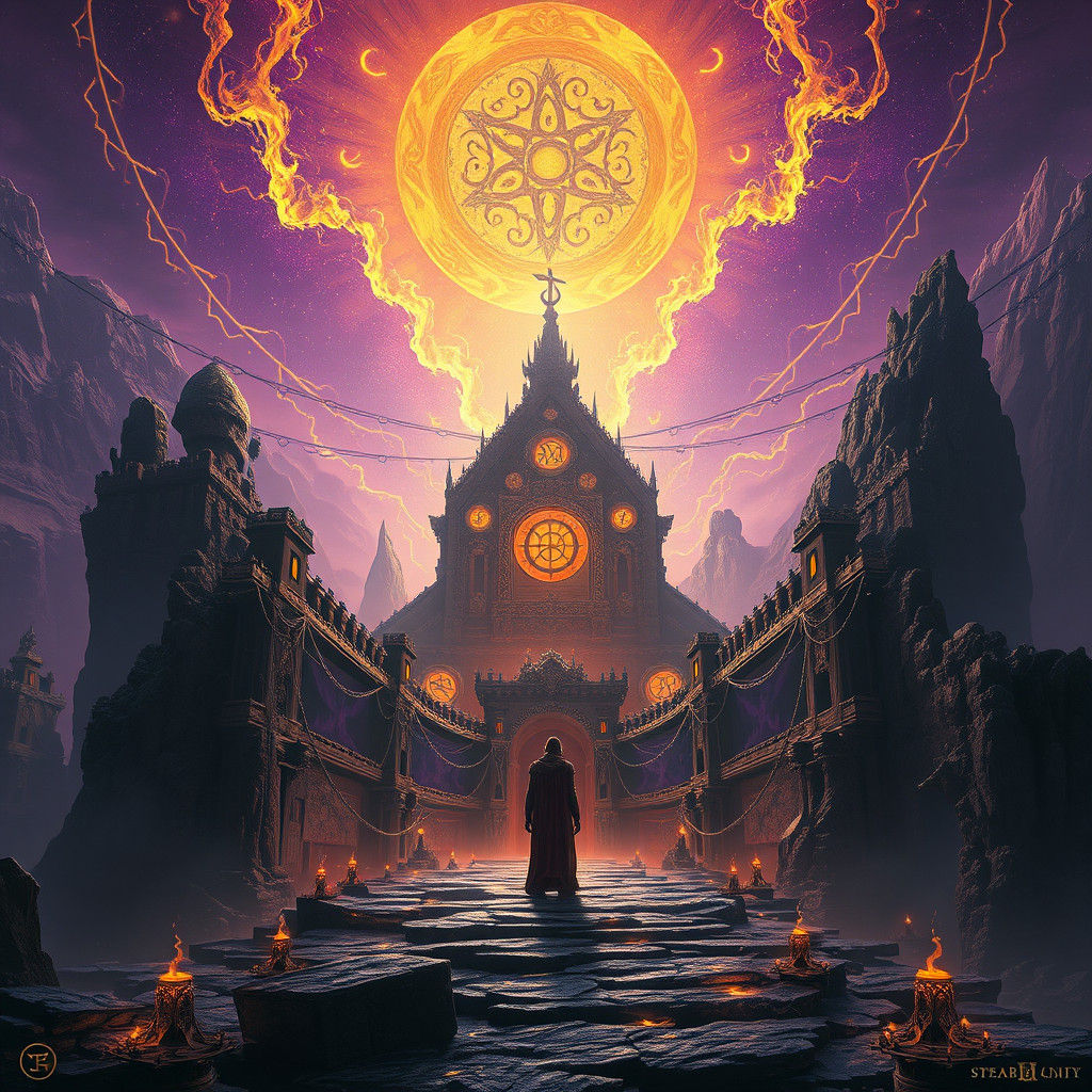 Mystical Rune Art: Dark Fantasy Concept