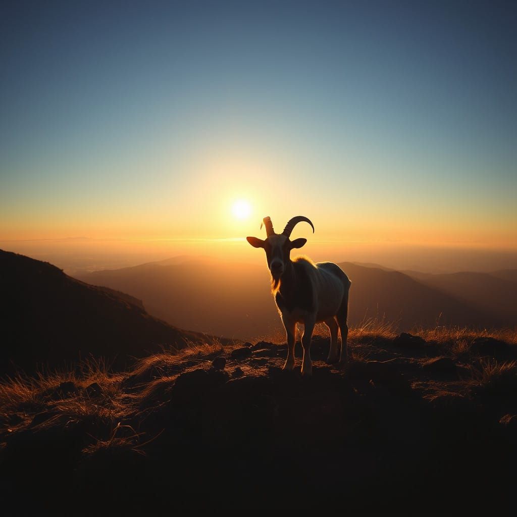 A Moment of Nostalgia at Sunset on the Mountain