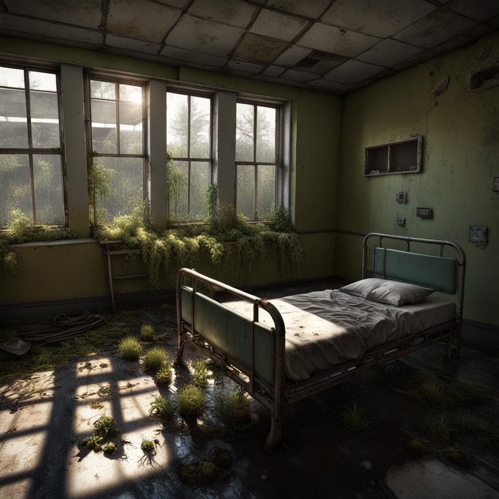 Liminal Abandoned Hospital in Photorealistic Style