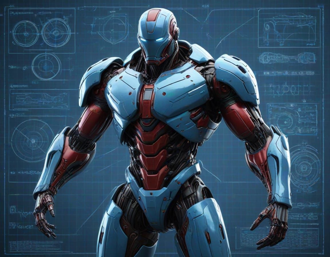 High-Tech Battle Android Concept Art