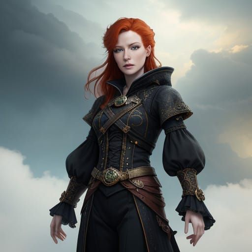 Whimsical Kitten in Vibrant Cloudscape