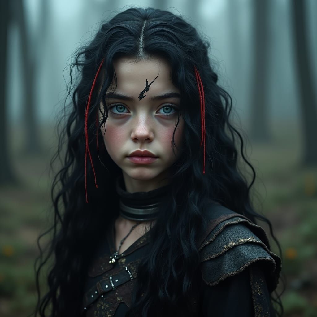 Mystical Warrior Girl in a Fantasy World