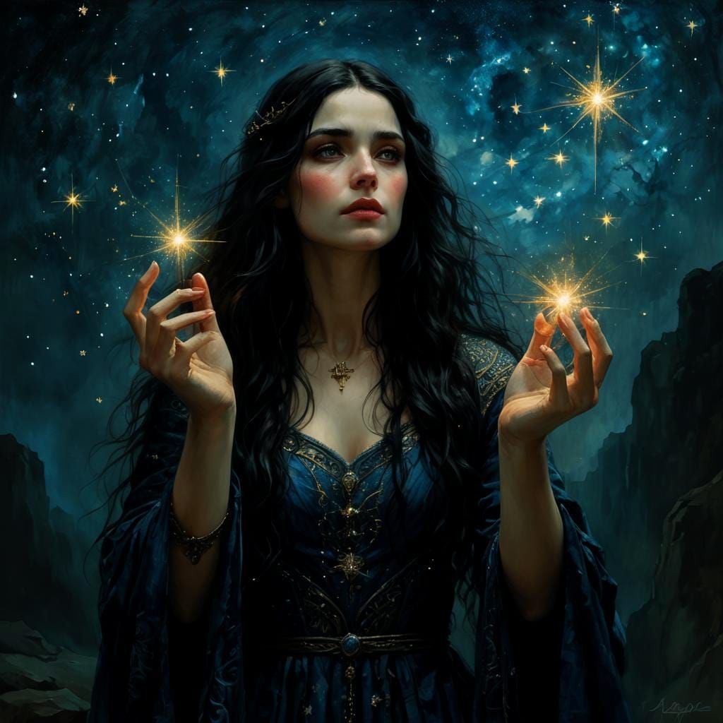 Varda Goddess of Stars Digital Art