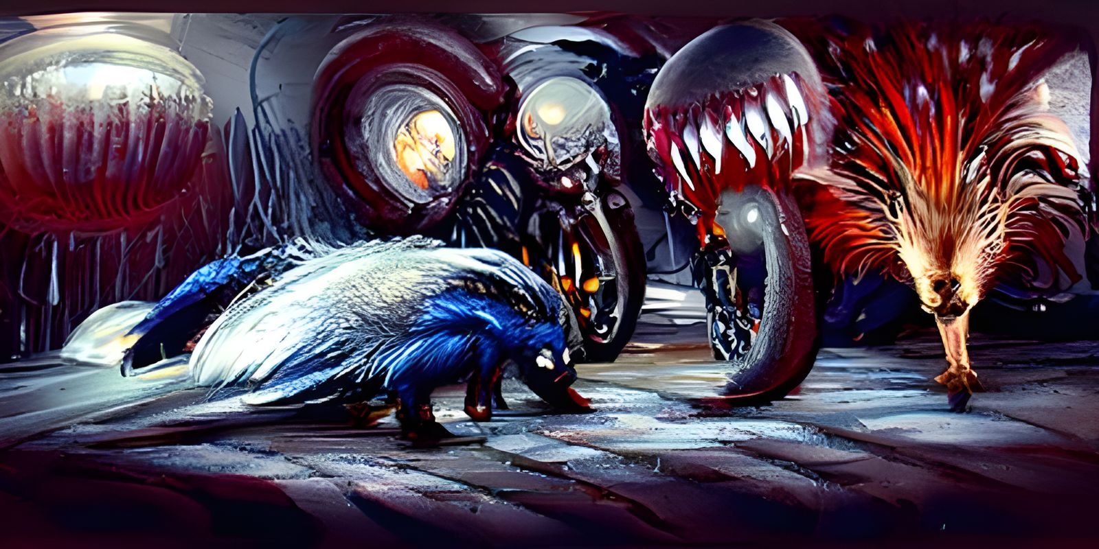 Sonic Horror Reimagining in Giger Style