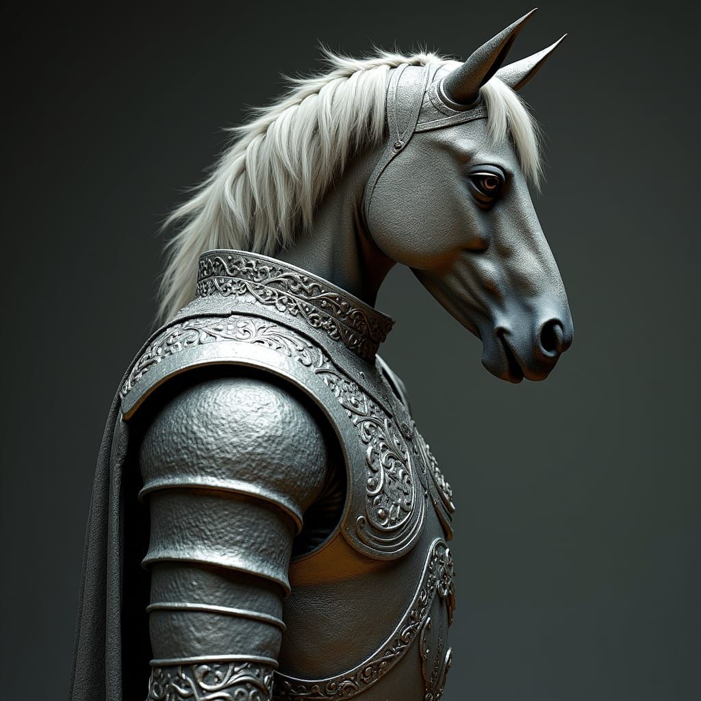 Stoic Centaur Fighter in Chainmail Armor