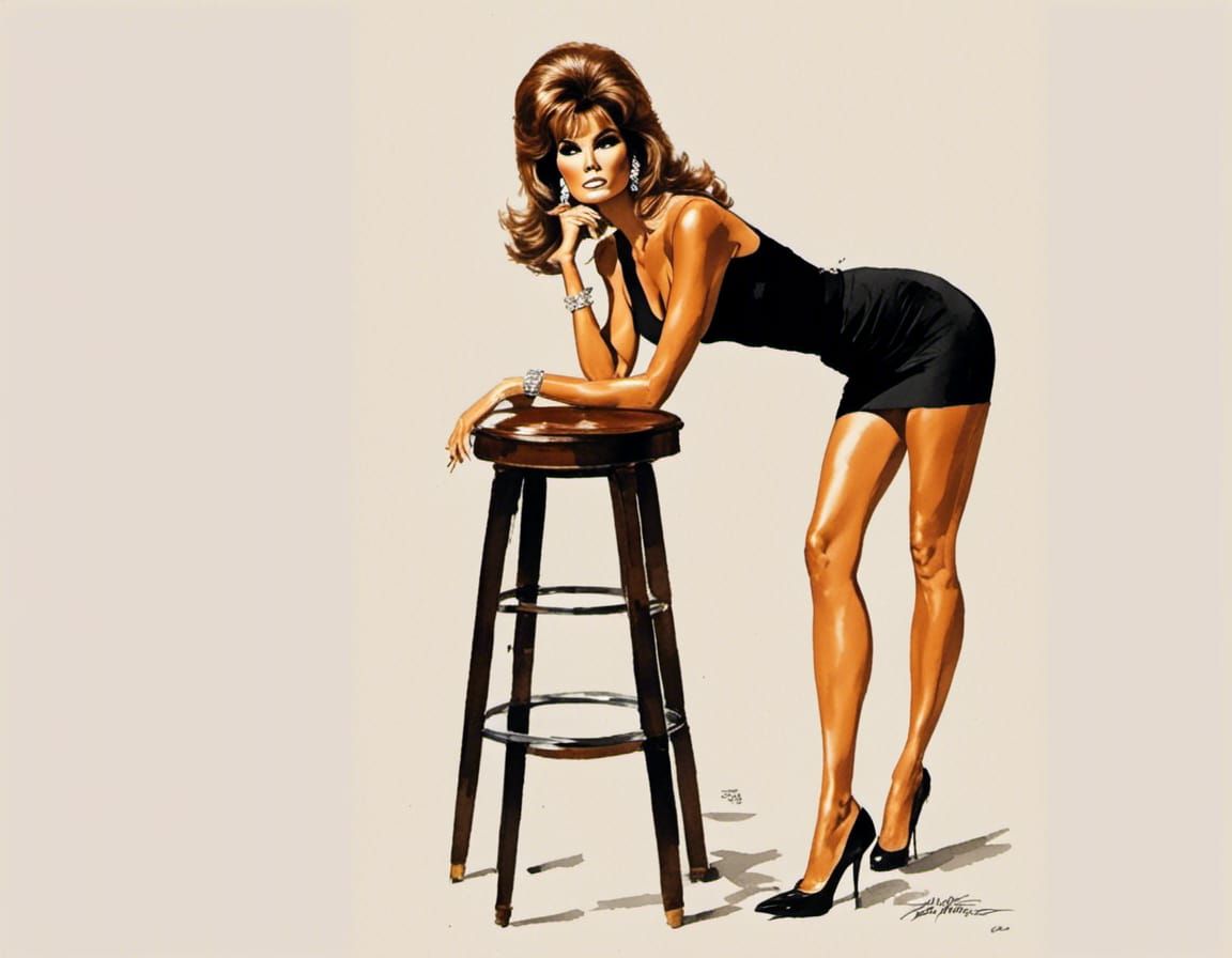 Raquel Welch in Vintage Hollywood Glamour