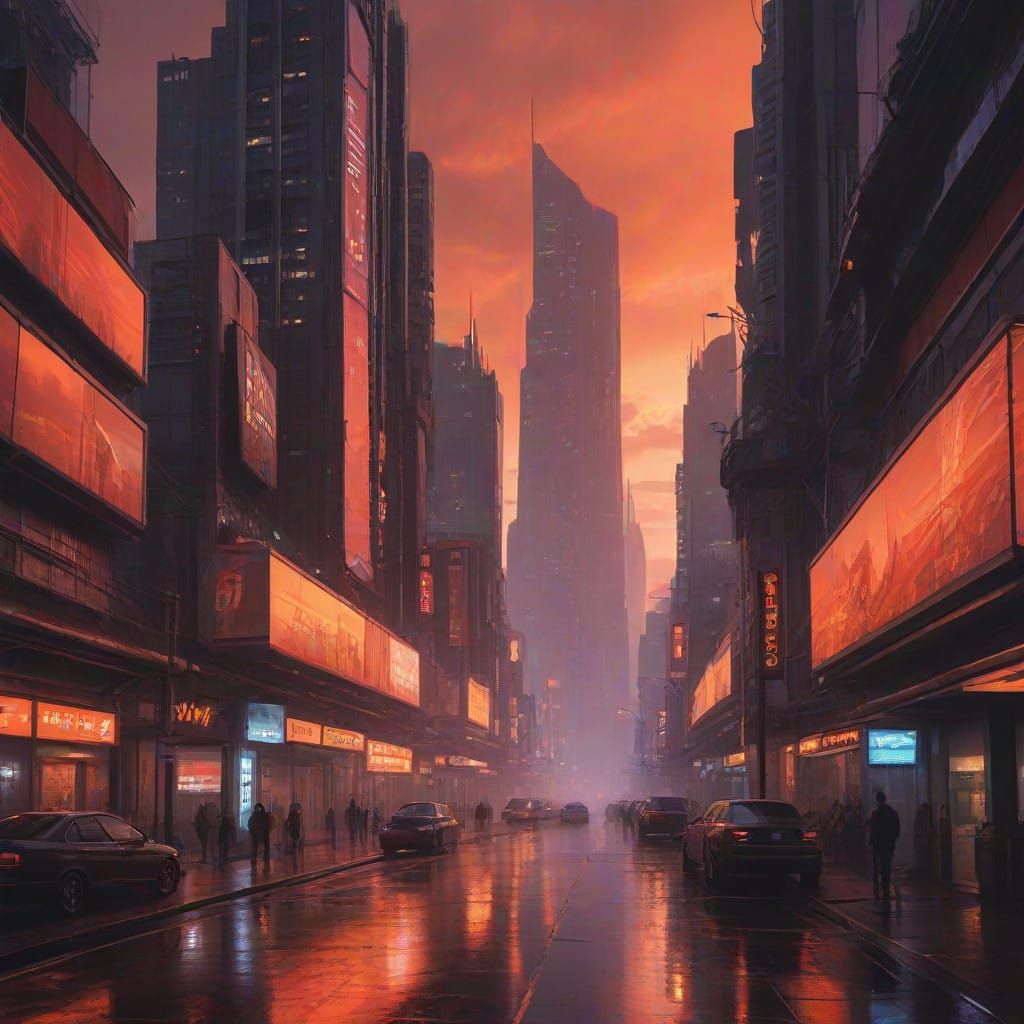 Futuristic Metropolis at Twilight
