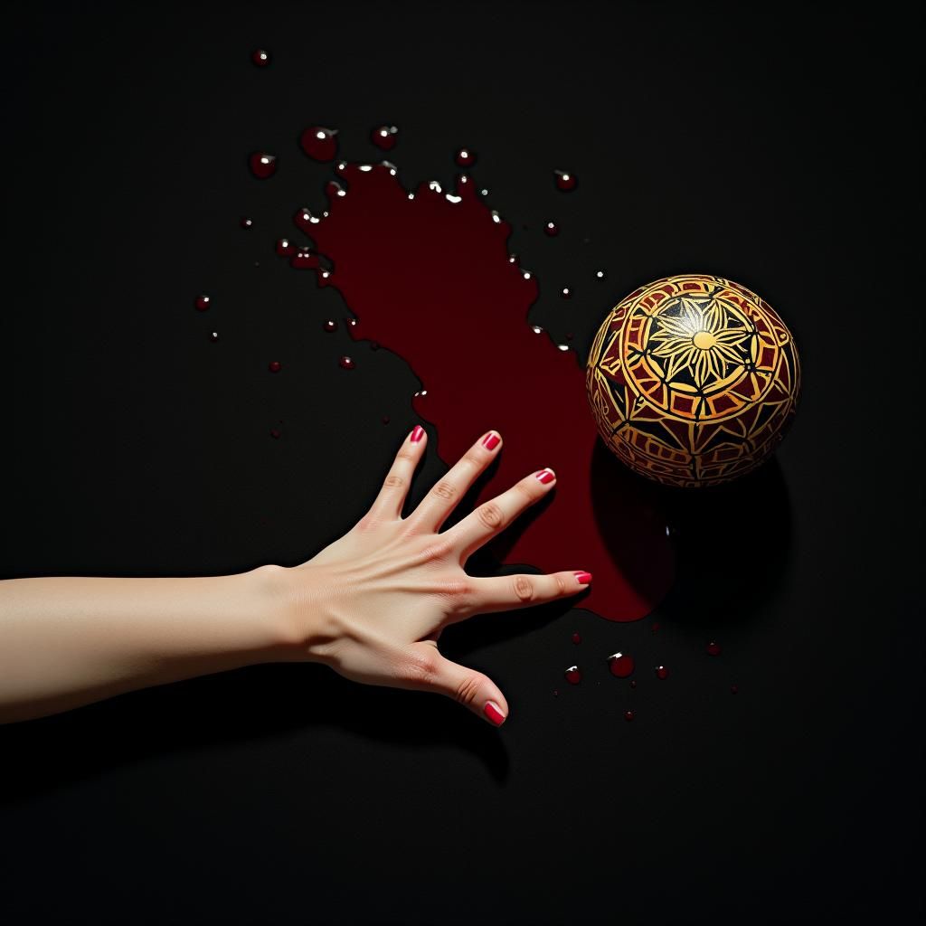 Maraca Murder Scene in Cinematic Minimalist Style