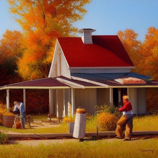 Southern Breakfast Still Life as Oil Painting