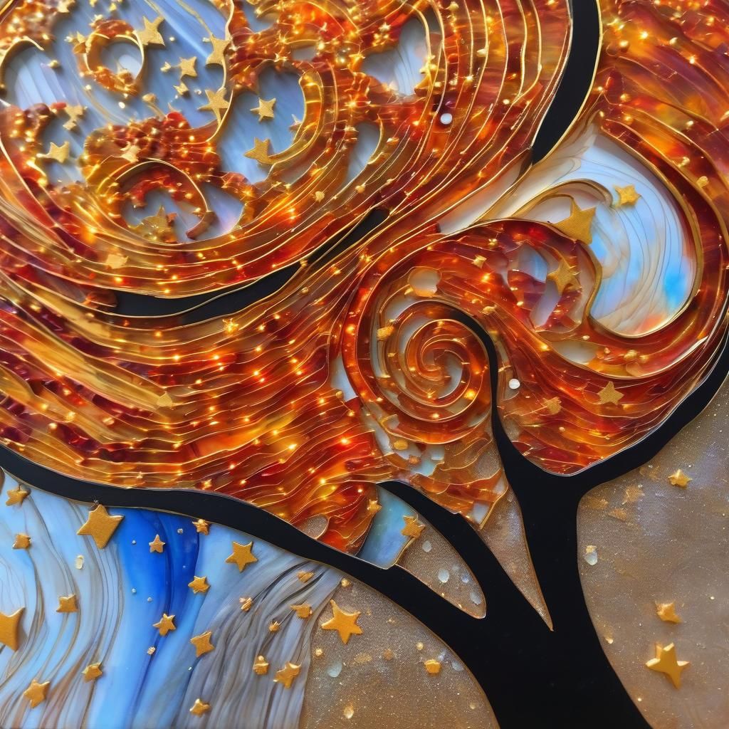 Binary Stars in Maelstrom: Abstract Realism with Ink