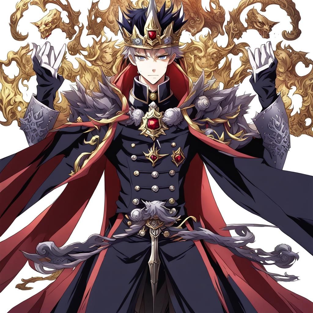 Menacing King in Anime Style