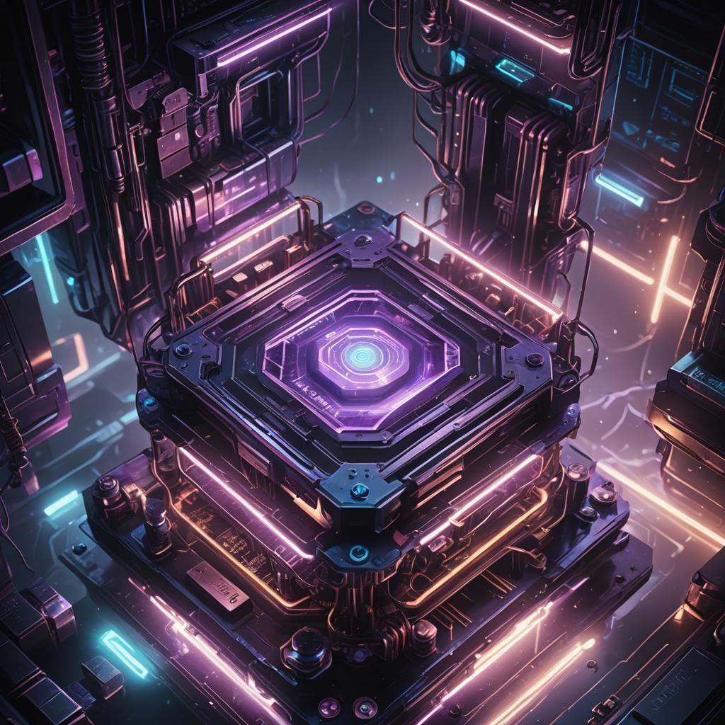 Futuristic High-Tech CPU Concept Art