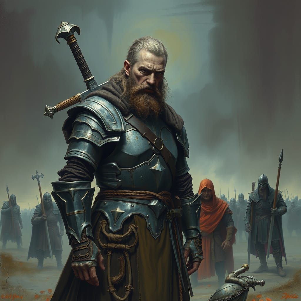 A Fallen Elden Lord's Last Stand in a Desolate Twilight Real...