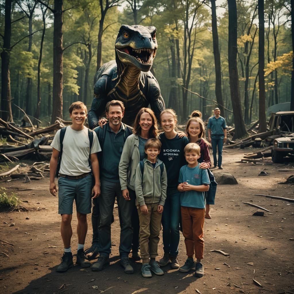 Cinematic Family Photo, Unexpected Guest
