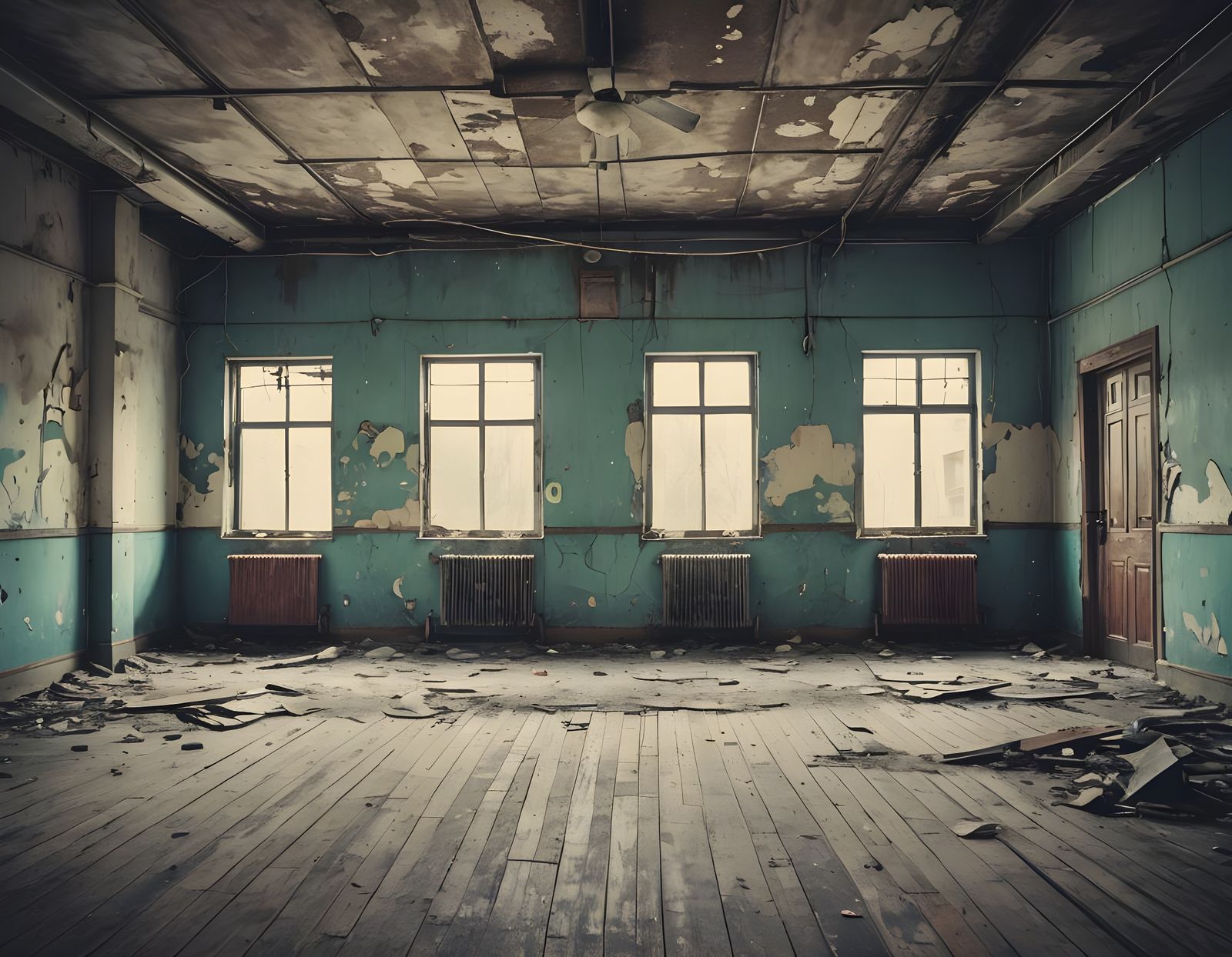 Grunge Interior with Vintage Color Filter