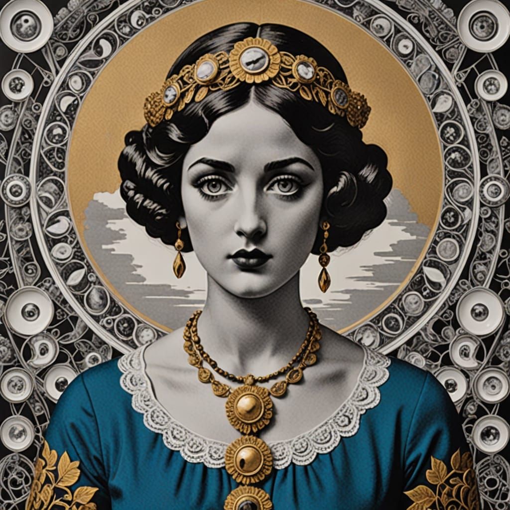 Italian Style Plate Illustration