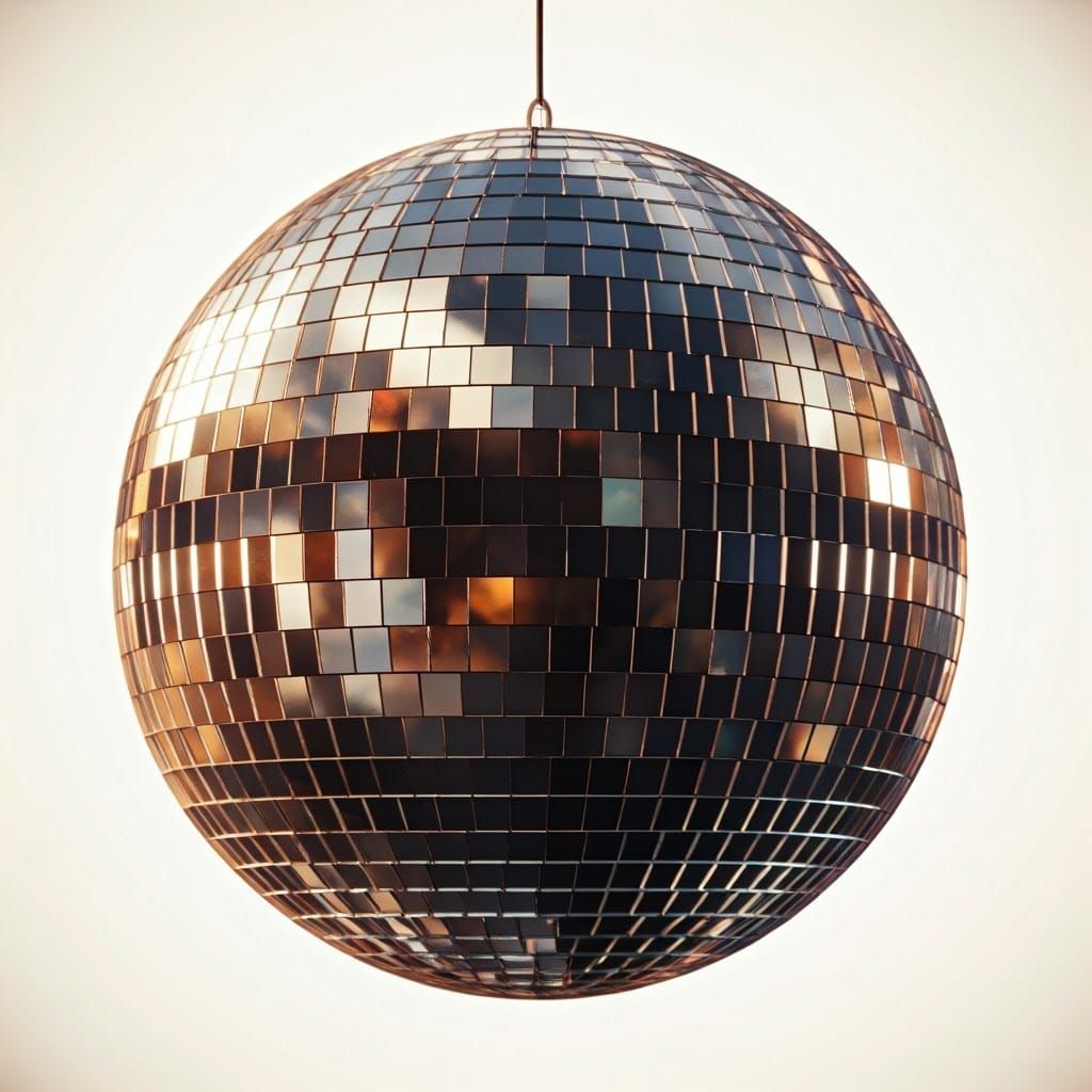 Disco Ball Art in a Contemporary Oil Painting Style