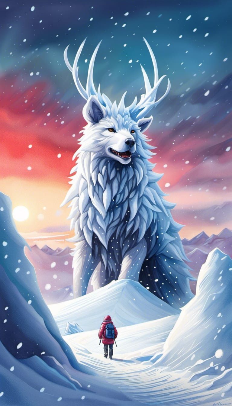 Adventure to see the giant Snowy Kitsune