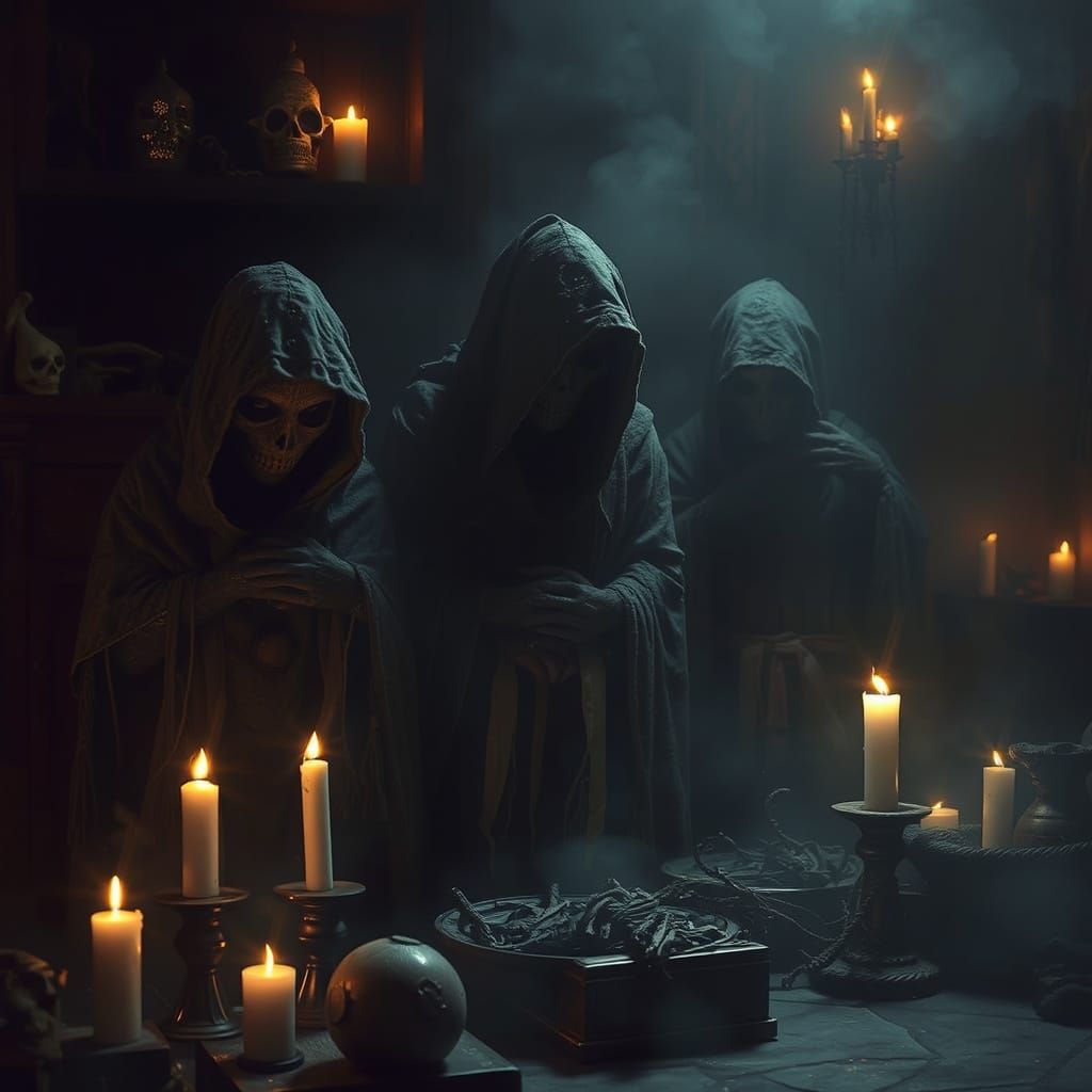 Mystical Voodoo Ritual in Gritty, Atmospheric Style