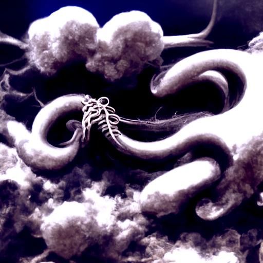 Biomechanical Tentacles Reach Down From The Clouds