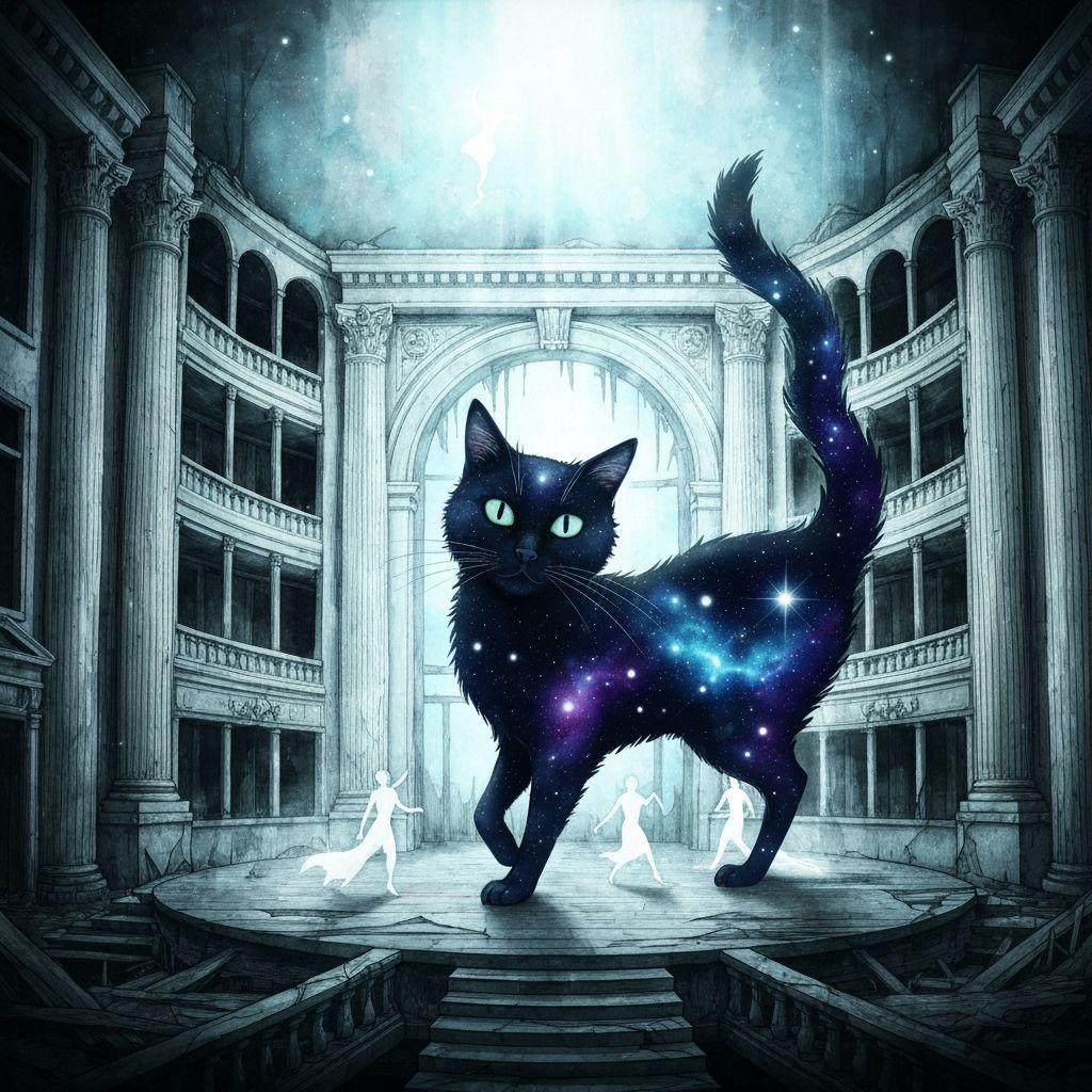 Spectral Cat in Abandoned Opera House