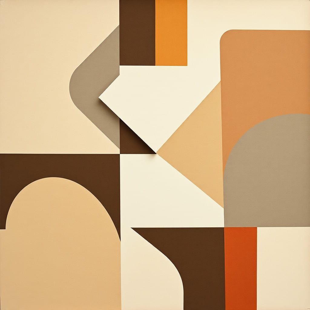 Vibrant Geometric Painting in Neon Accents