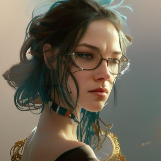 Cruel Woman Portrait in Hyperdetailed Digital Art