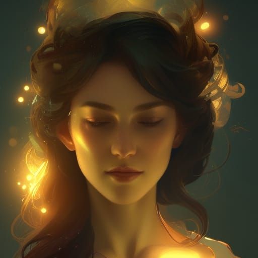 Shining Stars Portrait in Hyperdetailed Style