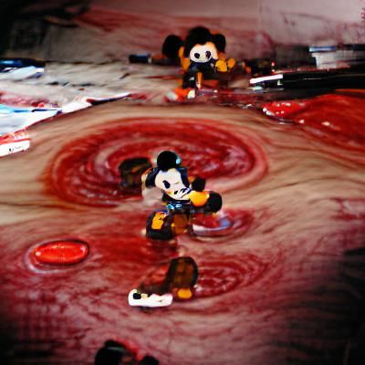 Horror Mickey Mouse with Gore and Blood